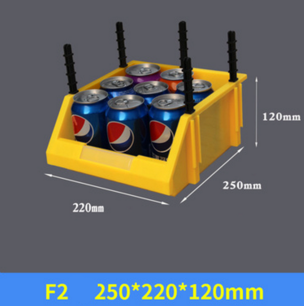 Hot selling plastic storage box-F2 yellow [25x22x12]