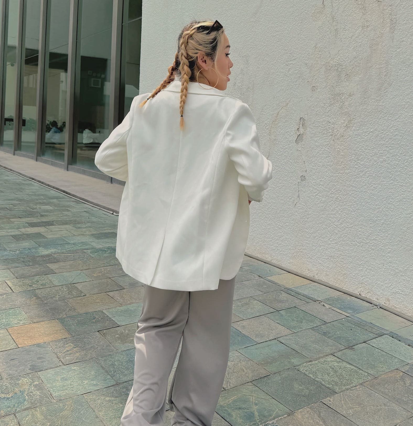 春夏薄款🤍白色休閒感西裝外套