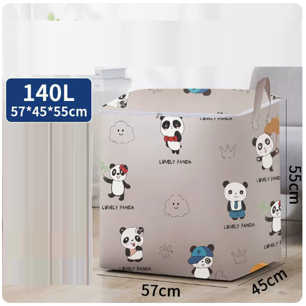 Popular clothing storage bag (Red Panda 140 liters (zipper)))