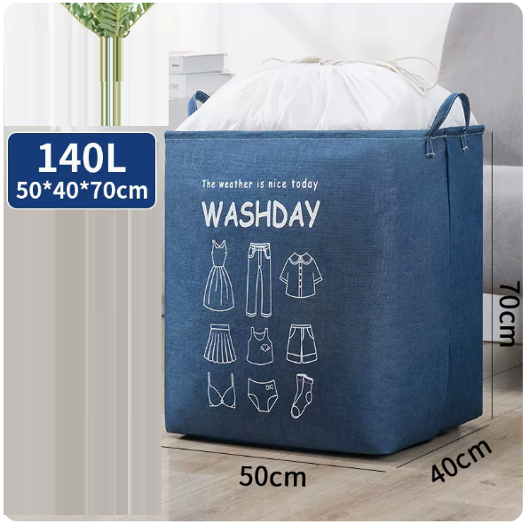 Popular clothing storage bag (dark blue 140 liters (bunch))