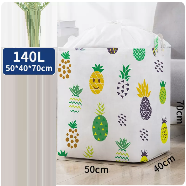 Popular clothing storage bag (Colorful Pineapple 140 liters (bunch opening))