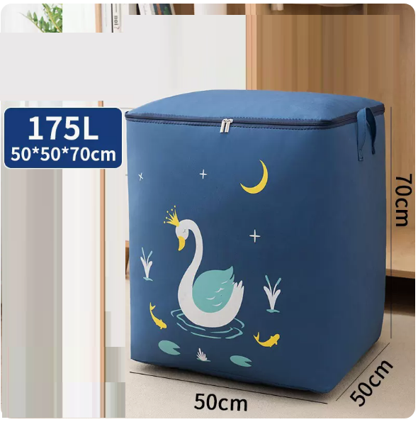 Popular clothing storage bag (White Swan 175 liters (zipper))