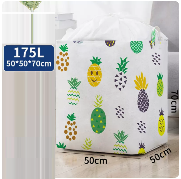 Popular clothing storage bag (Colorful Pineapple 175 liters (bunch opening))