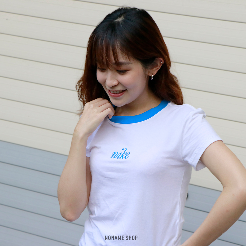 NIKE 草寫LOGO 滾邊 短袖 (女款)