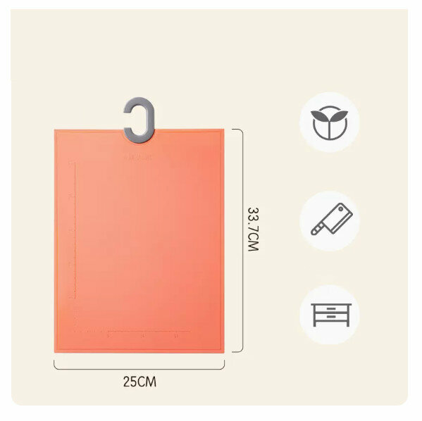 Popular TPU food supplement cutting board set cutting board baby mildew-proof baby small C board (small C food supplement board (azalea))