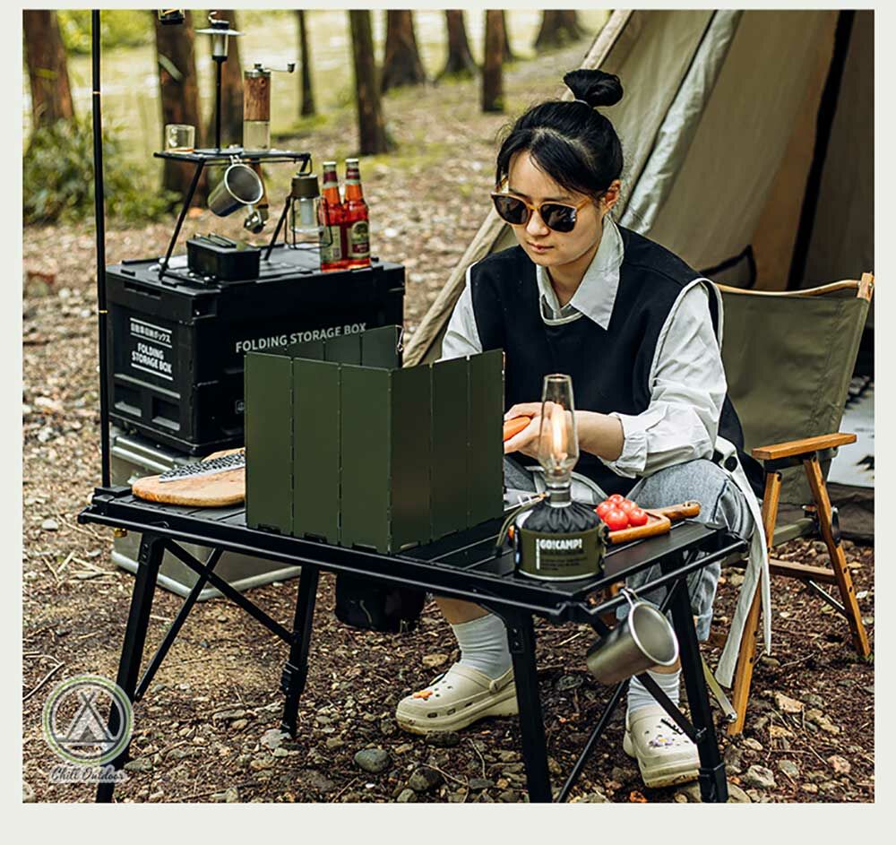 10片檔風板 卡式爐擋風板－(3色)