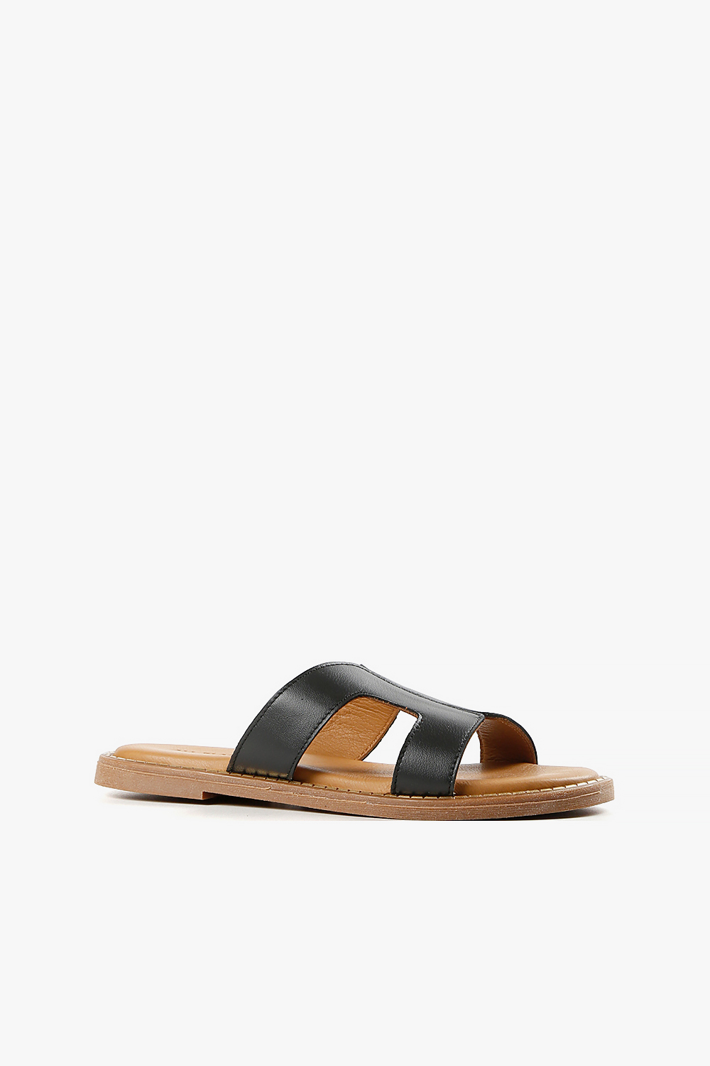 Double C 真皮工字型涼鞋