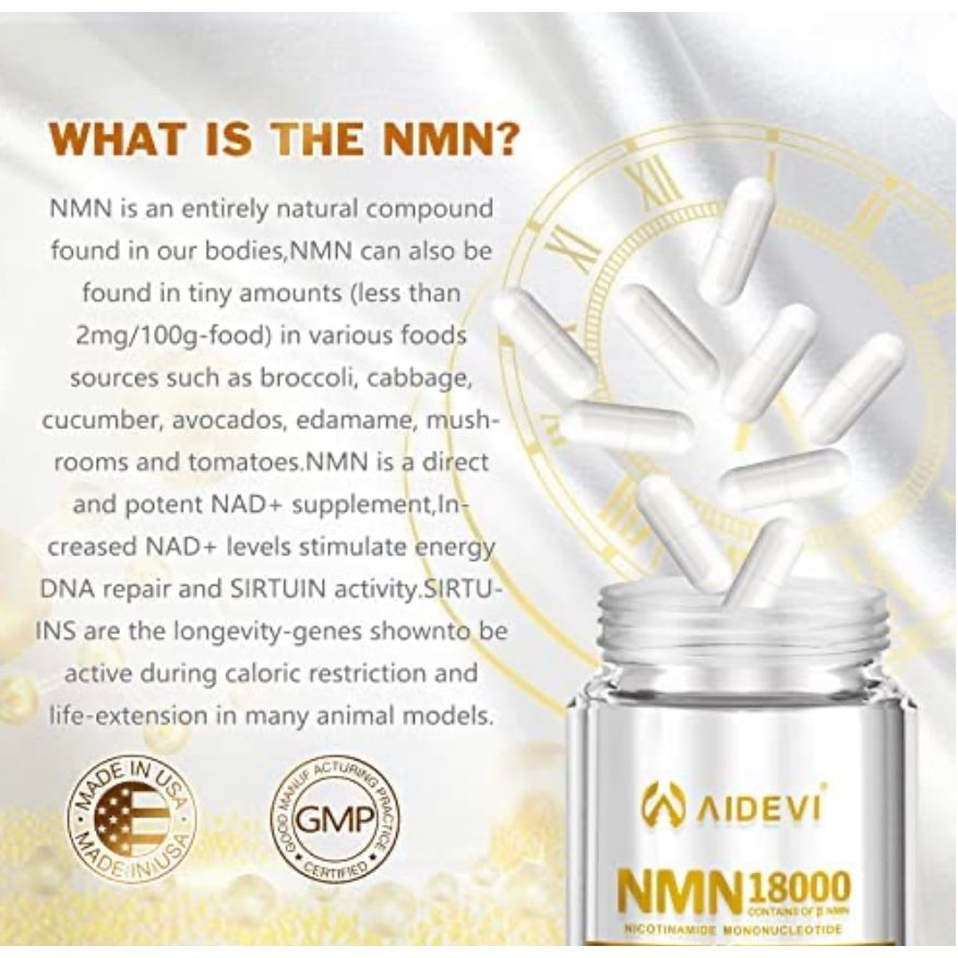 AIDEVI NMN 18000 PQQ 逆齡補充劑 60粒 NMN逆齡膠囊【香港行貨】逆齡美肌 逆齡NMN