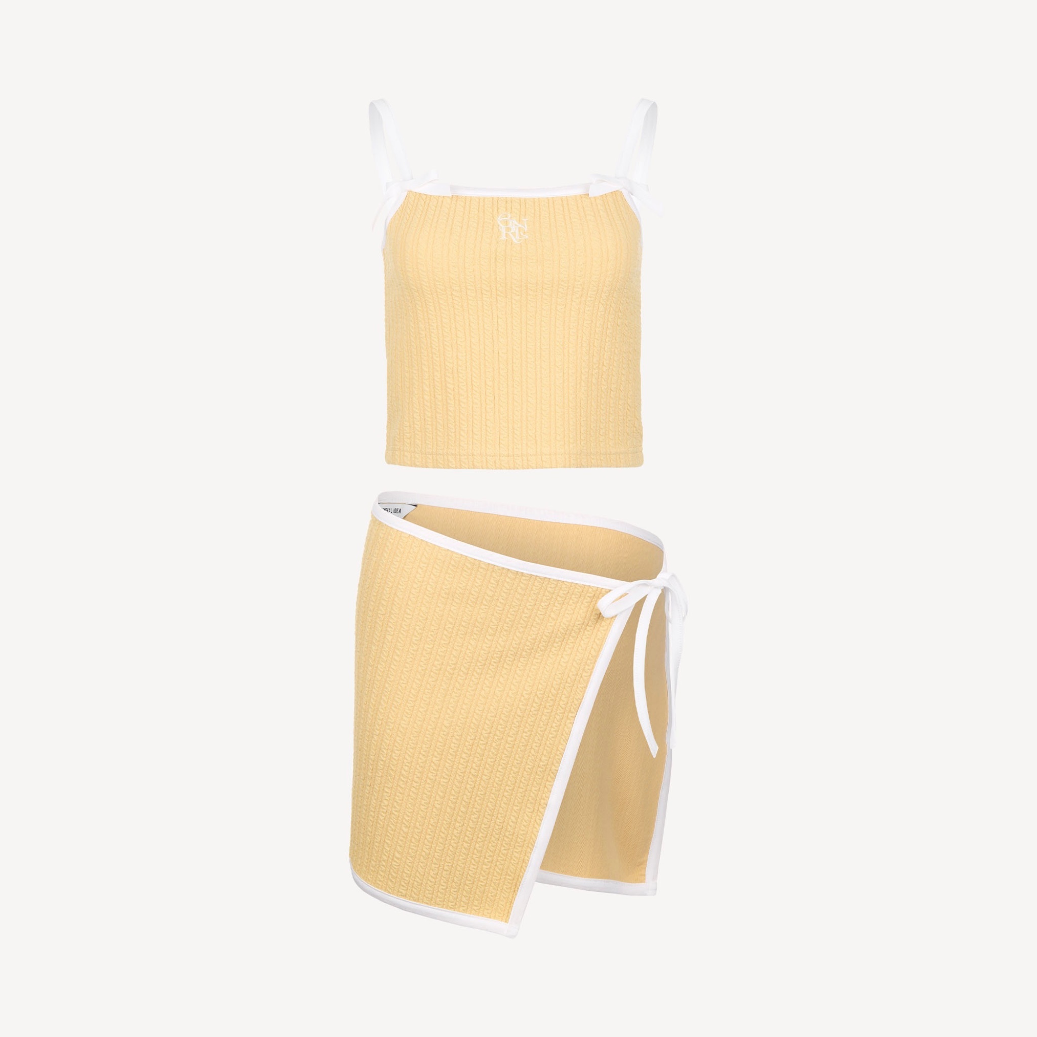 [GENERAL IDEA] TWIST RIBBON SLEEVELESS SET