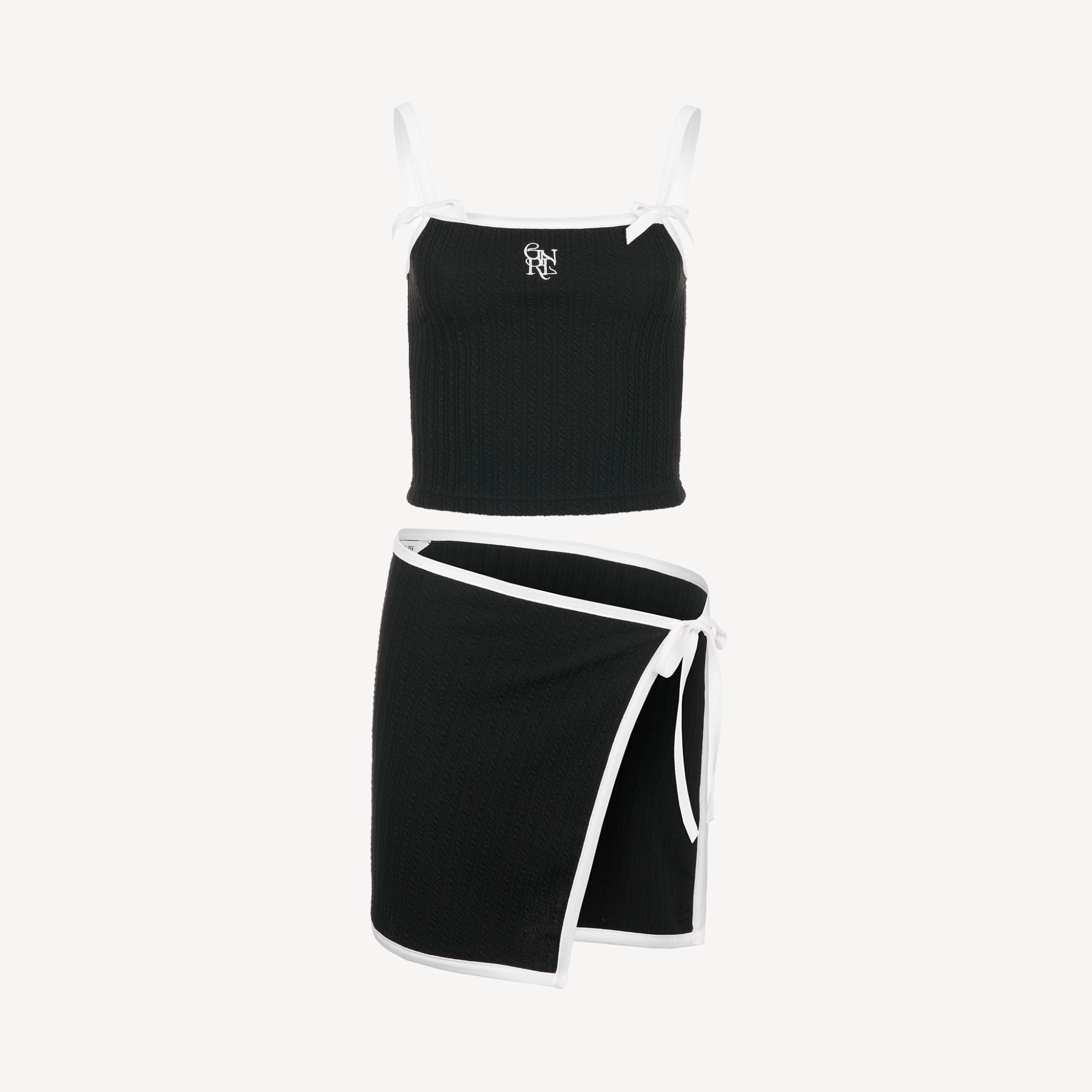 [GENERAL IDEA] TWIST RIBBON SLEEVELESS SET