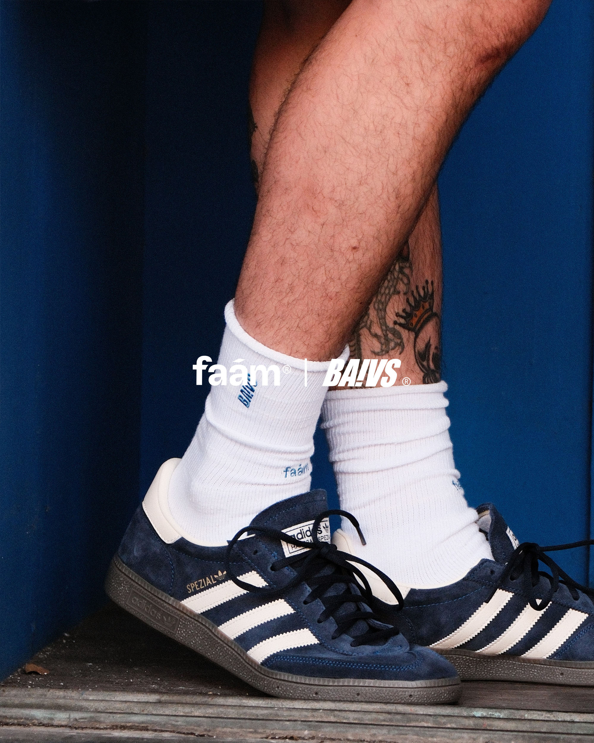 BAIVS® X faam® 混紗針織高筒毛襪 (二入組)