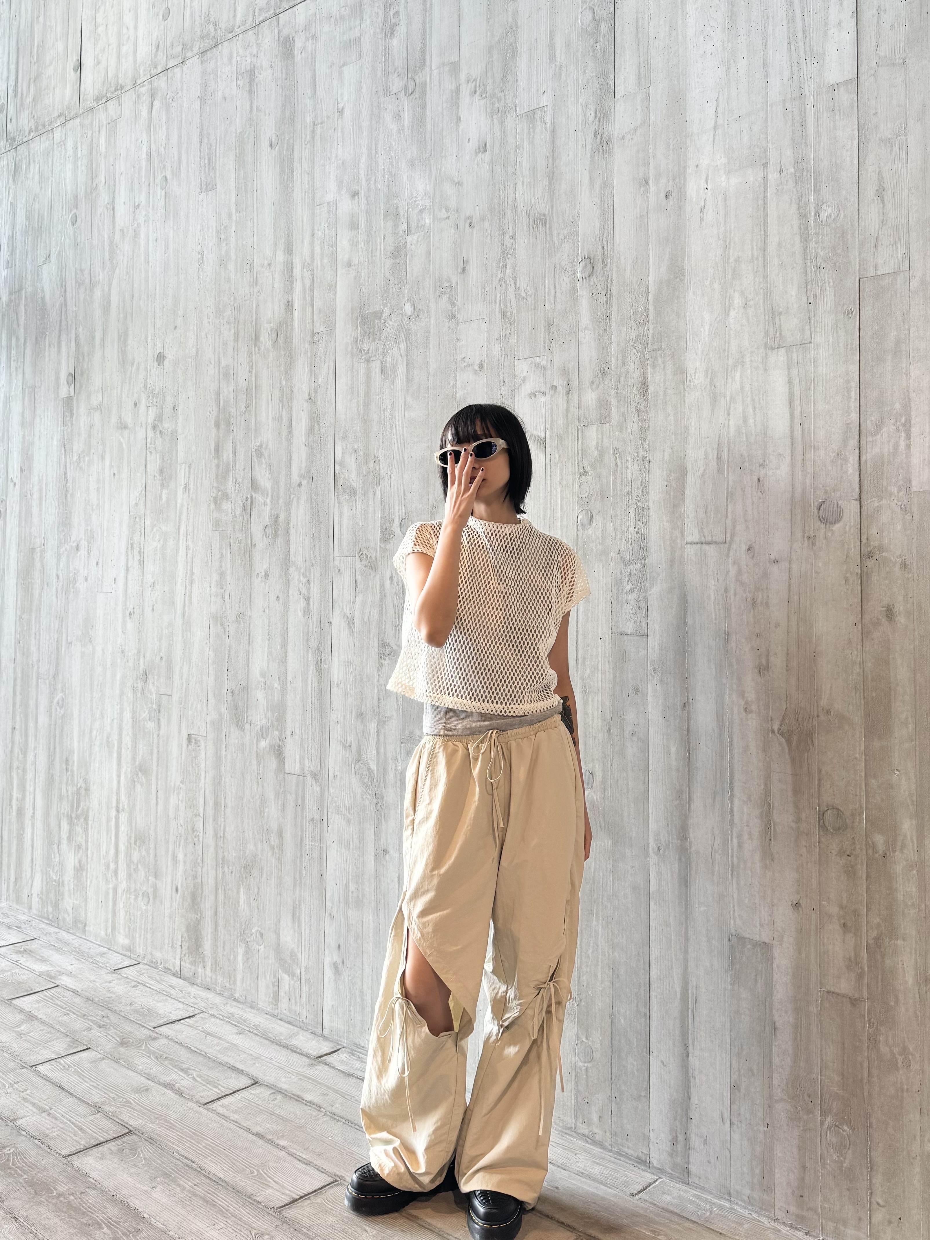 索索料交差繩子露腳pants! 推