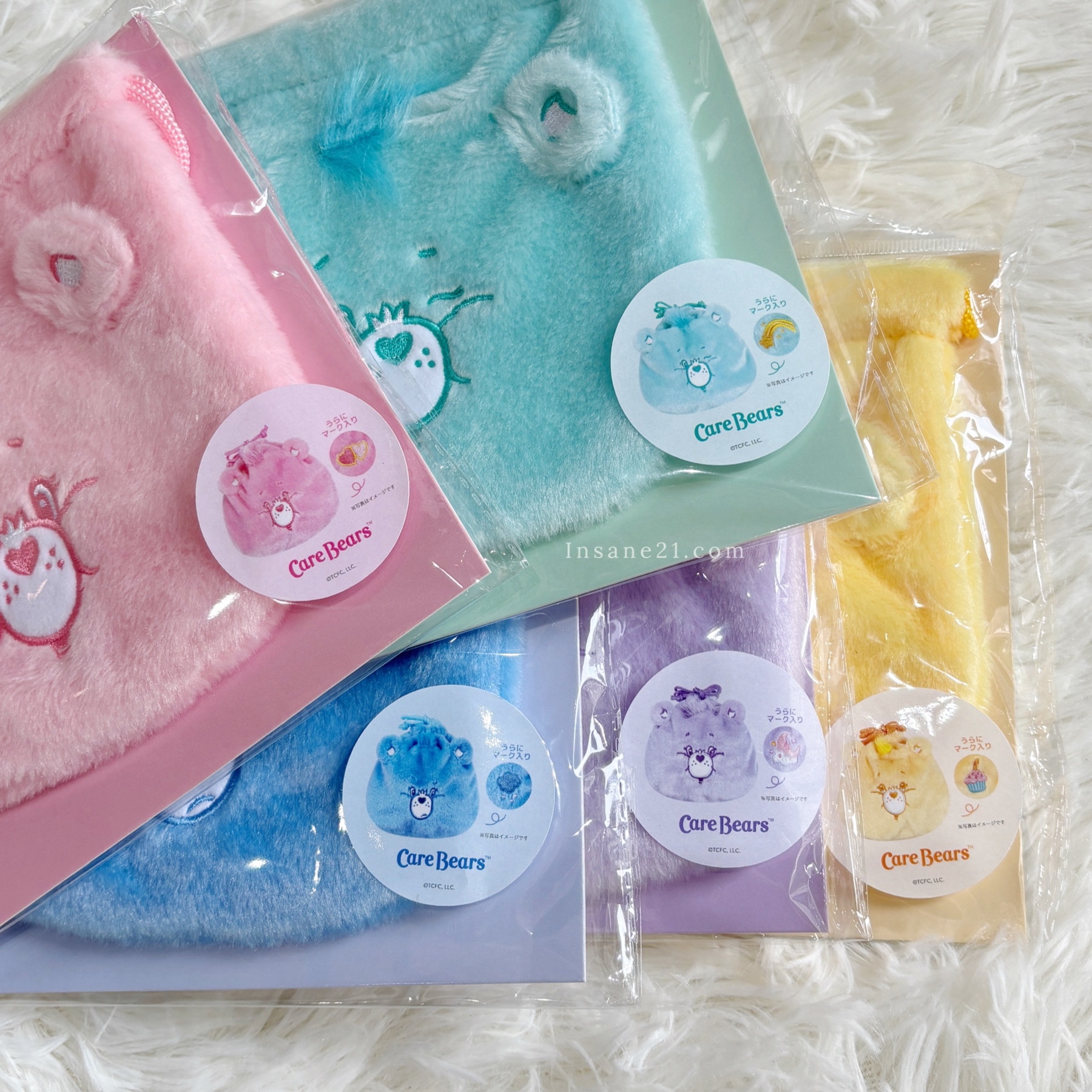 CARE BEARS 彩虹熊 毛絨 束口袋 小物袋 代購