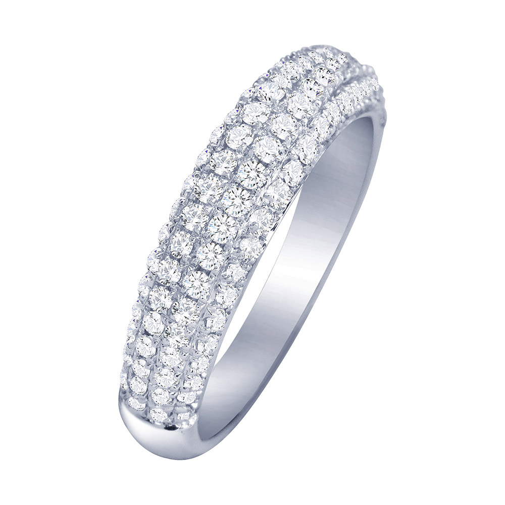 18K金天然滿鑽鑽石戒指