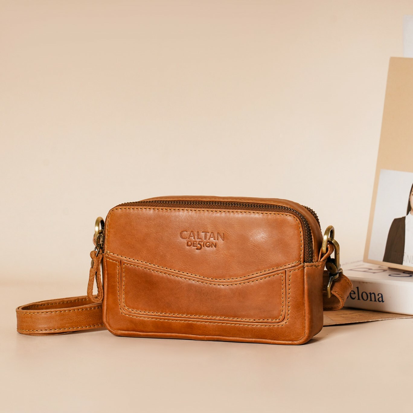 真皮拼接小方包-四色(5490)