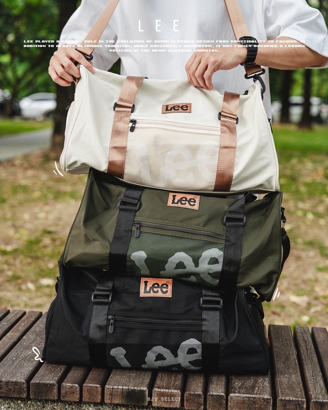 #預購 LEE 防潑水大容量 旅行袋 行李袋 手提包 三色