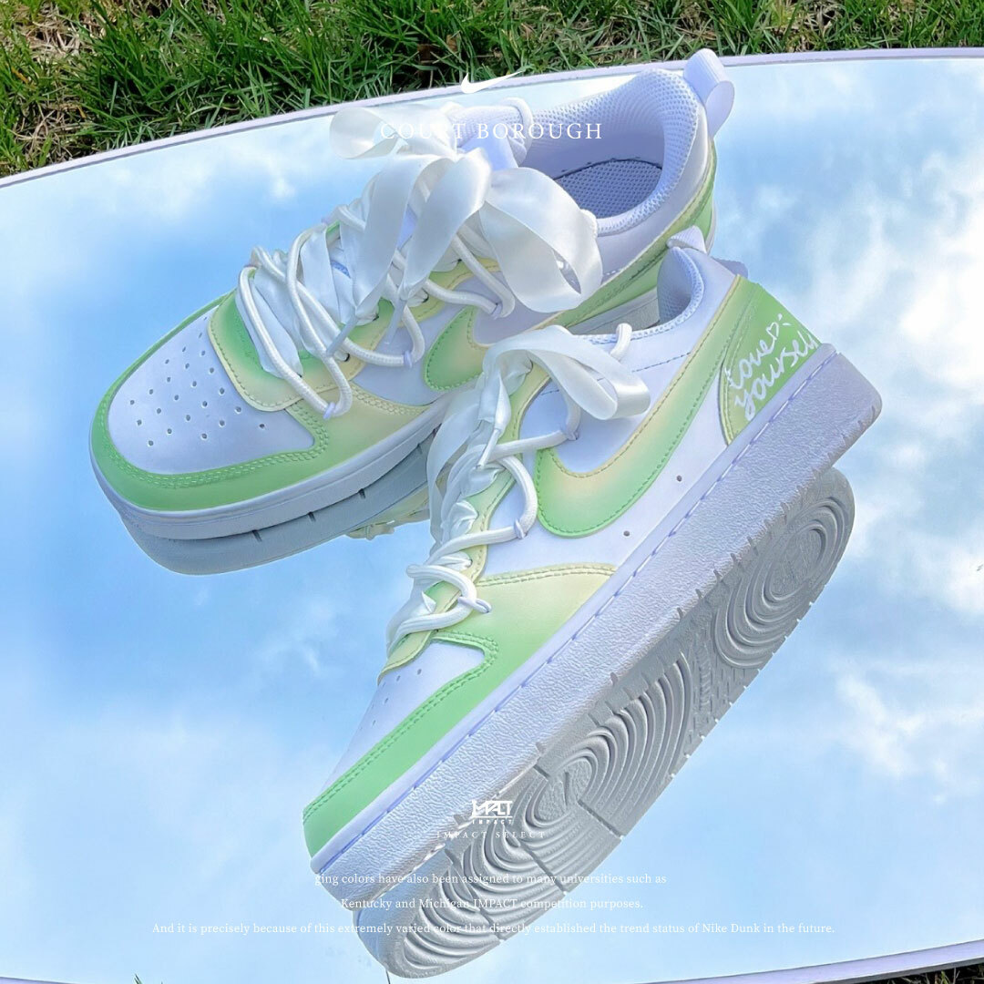 【訂製款】Nike Court Borough Low 凍檸青提