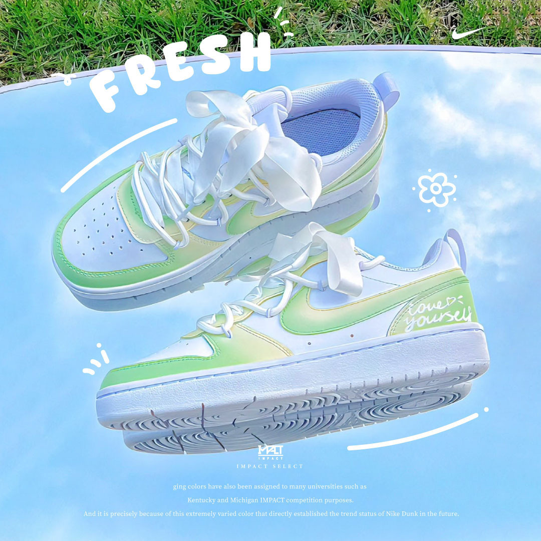 【訂製款】Nike Court Borough Low 凍檸青提