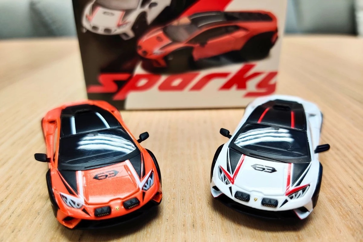 SPARKY 1/64 林寶堅尼 Lamboghini Huracan Sterrato Combo Set - White & Orange (Toyeast Exclusive)