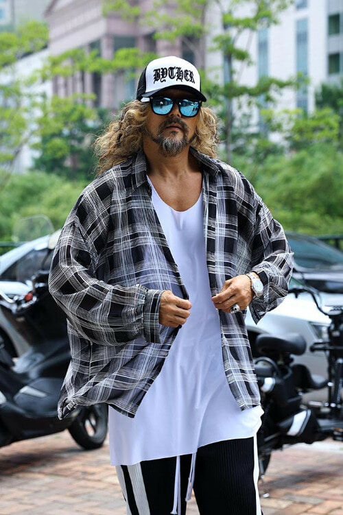 單色格紋透視夏季襯衫