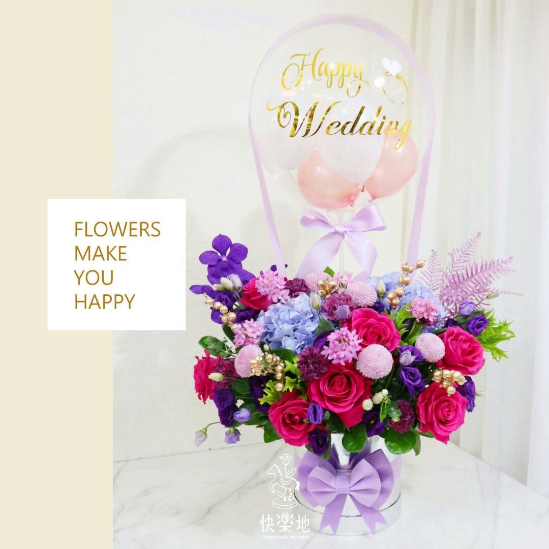 ♥超吸睛♥ 乘著愛飛行 I 鮮花氣球禮盒 hot air balloon with flowers box AB240459