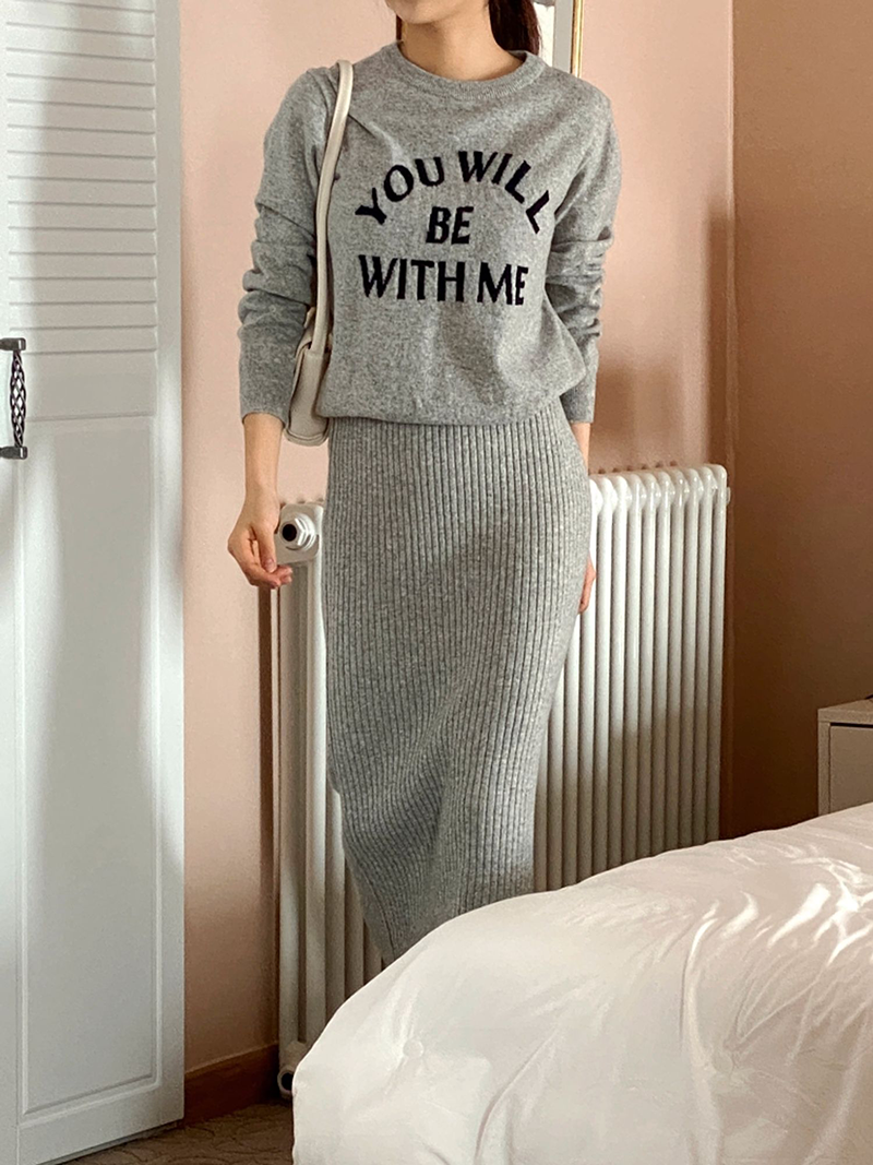 [現貨] 舒適簡約針織裙 [ 4色 / Free ]