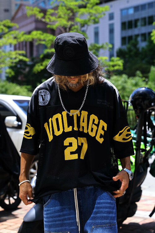 火焰橄欖球運動衫短袖T恤