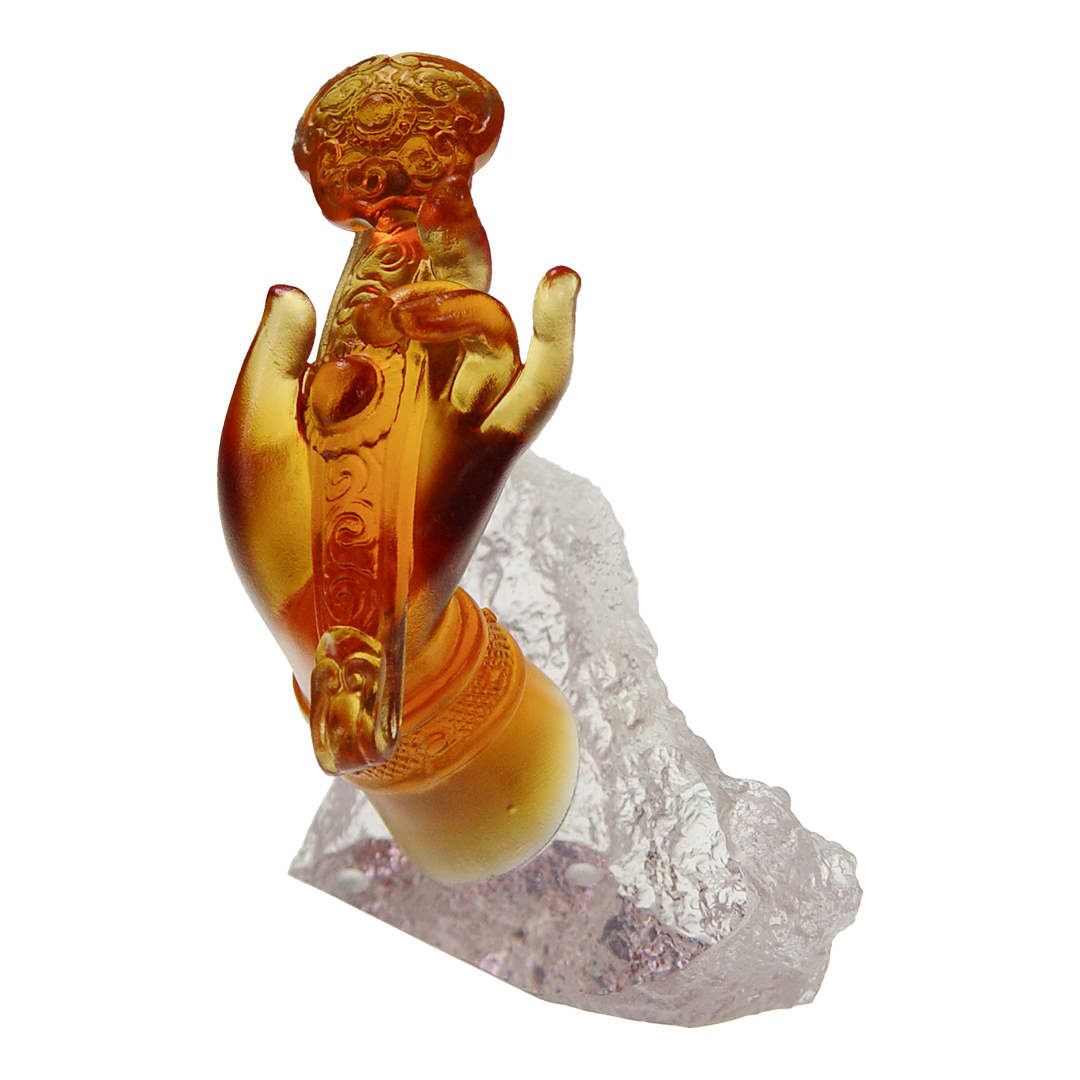 琉璃-擺飾 如意佛手 書房 辦公室桌面 裝飾