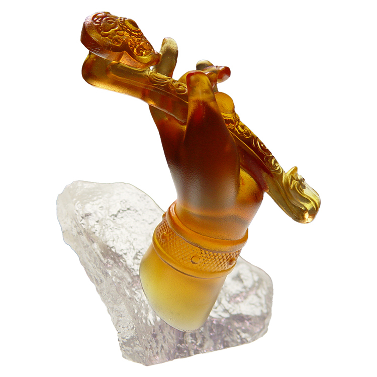 鹿港窯禮品館│琉璃-擺飾 如意佛手 書房 辦公室桌面 裝飾