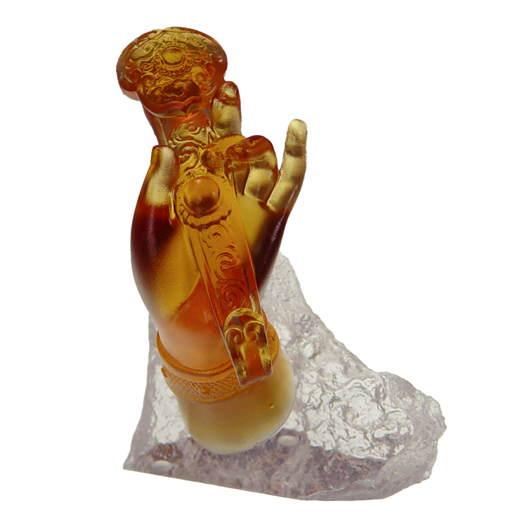 鹿港窯禮品館│琉璃-擺飾 如意佛手 書房 辦公室桌面 裝飾