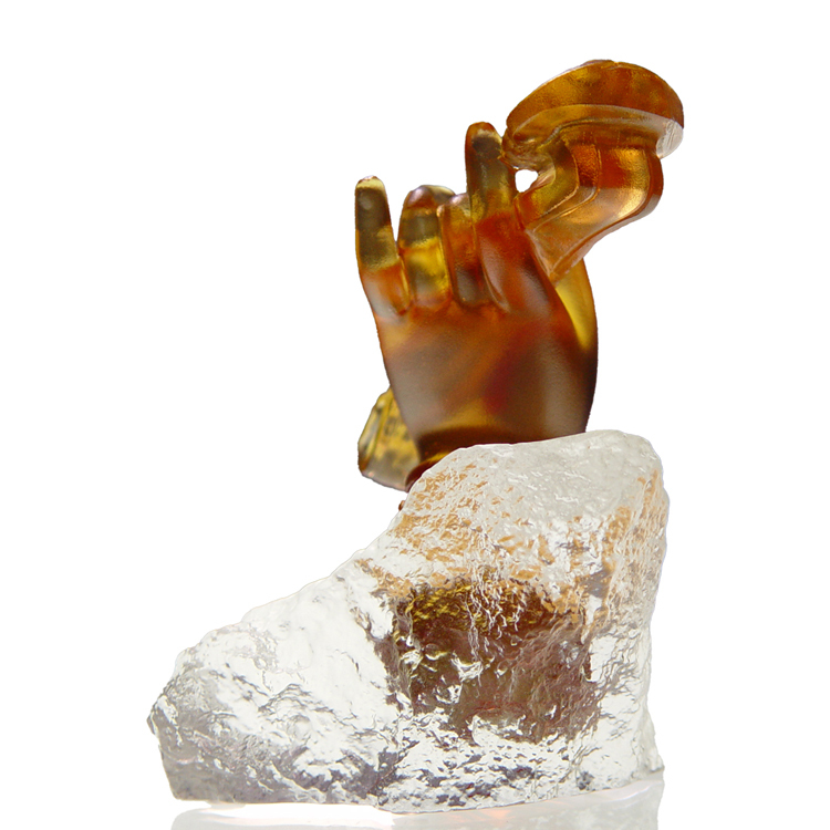 鹿港窯禮品館│琉璃-擺飾 如意佛手 書房 辦公室桌面 裝飾