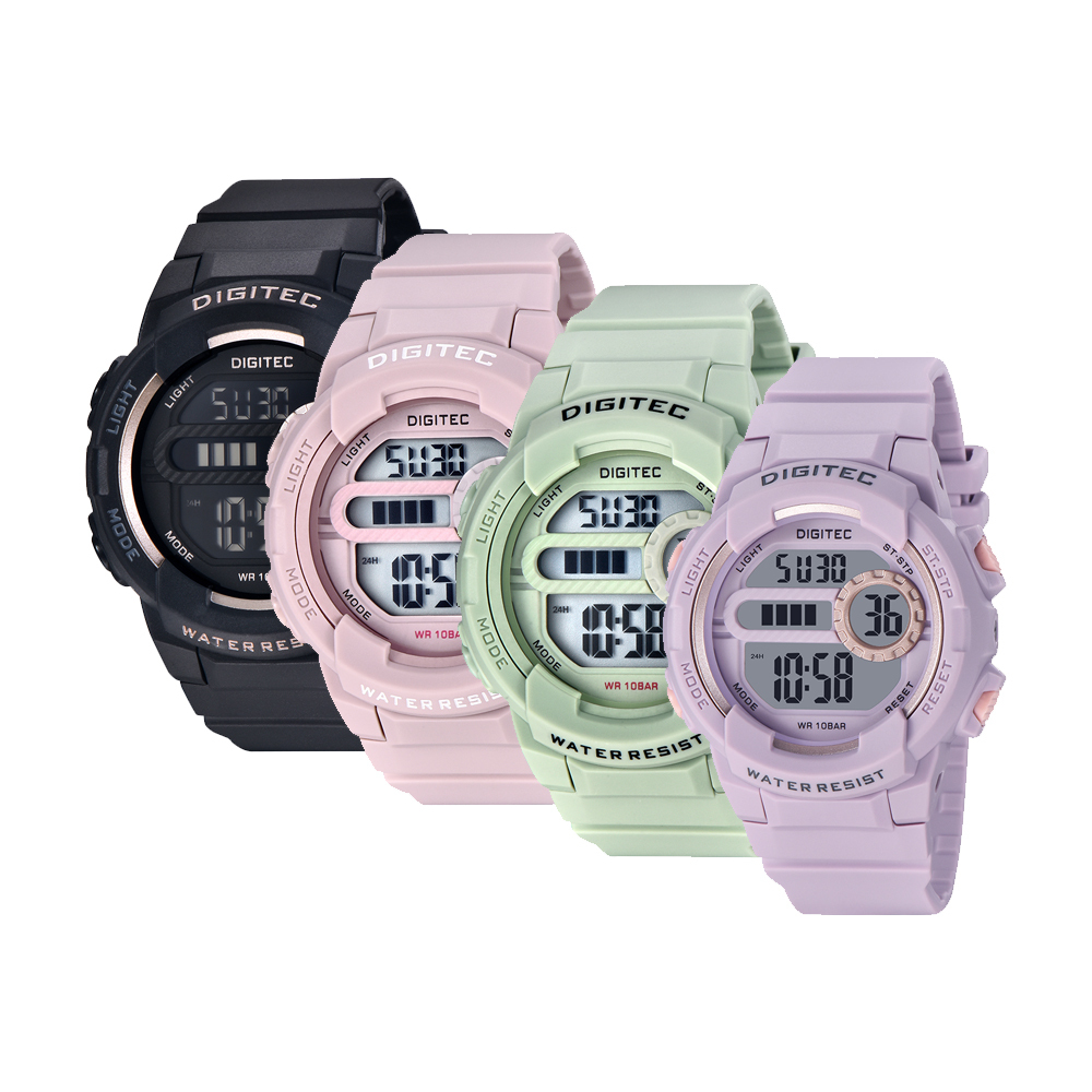【DIGITEC 數碼科技 】 BDG-7120T 經典休閒多功能電子錶 防水100米 LED背光