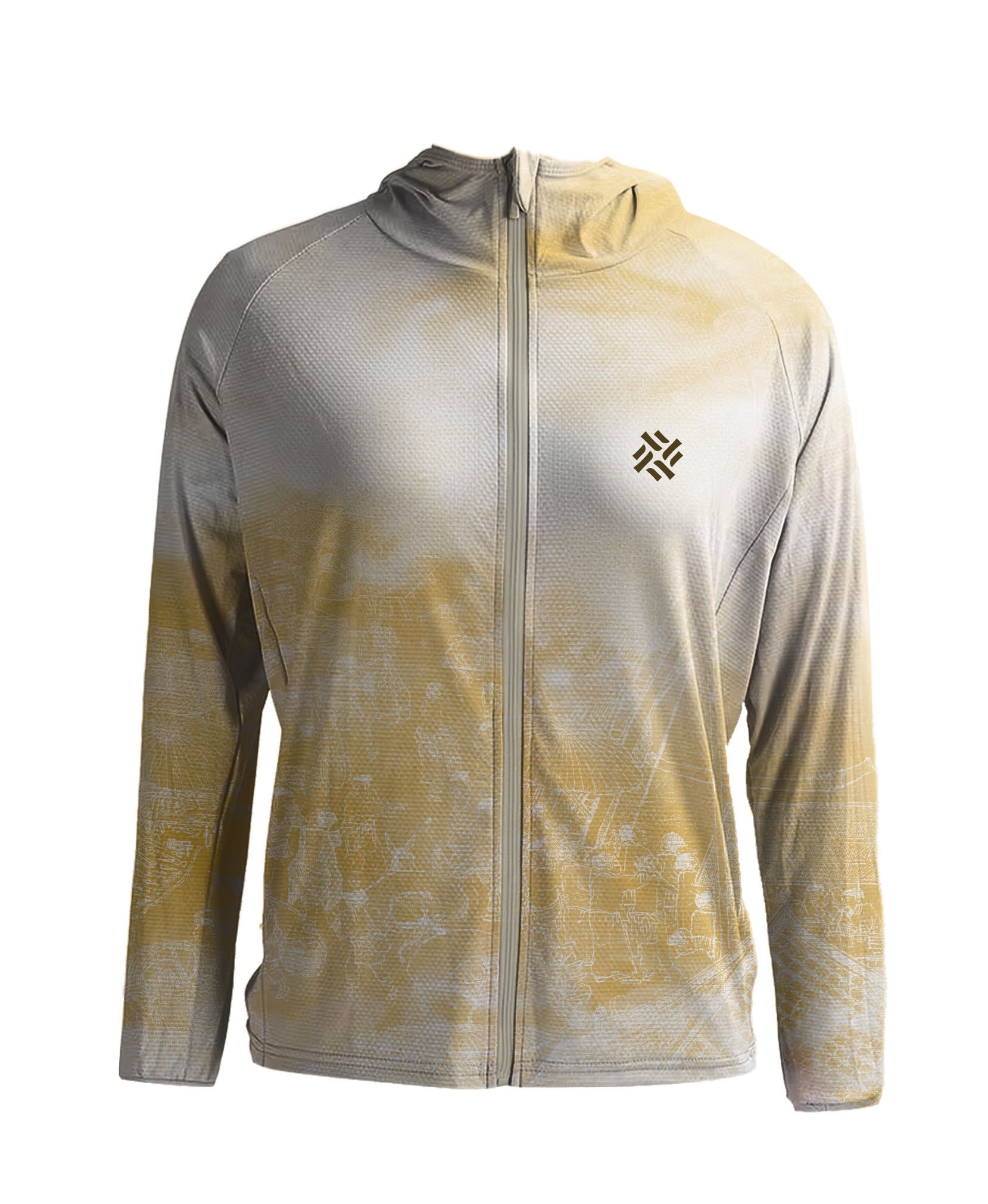 名畫涼感外套《清明上河圖》琉璃黃