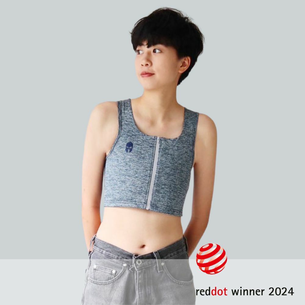 [限量]Navy Style 紅點設計獎-空氣流親膚透氣束胸-拉鍊-海軍風套組