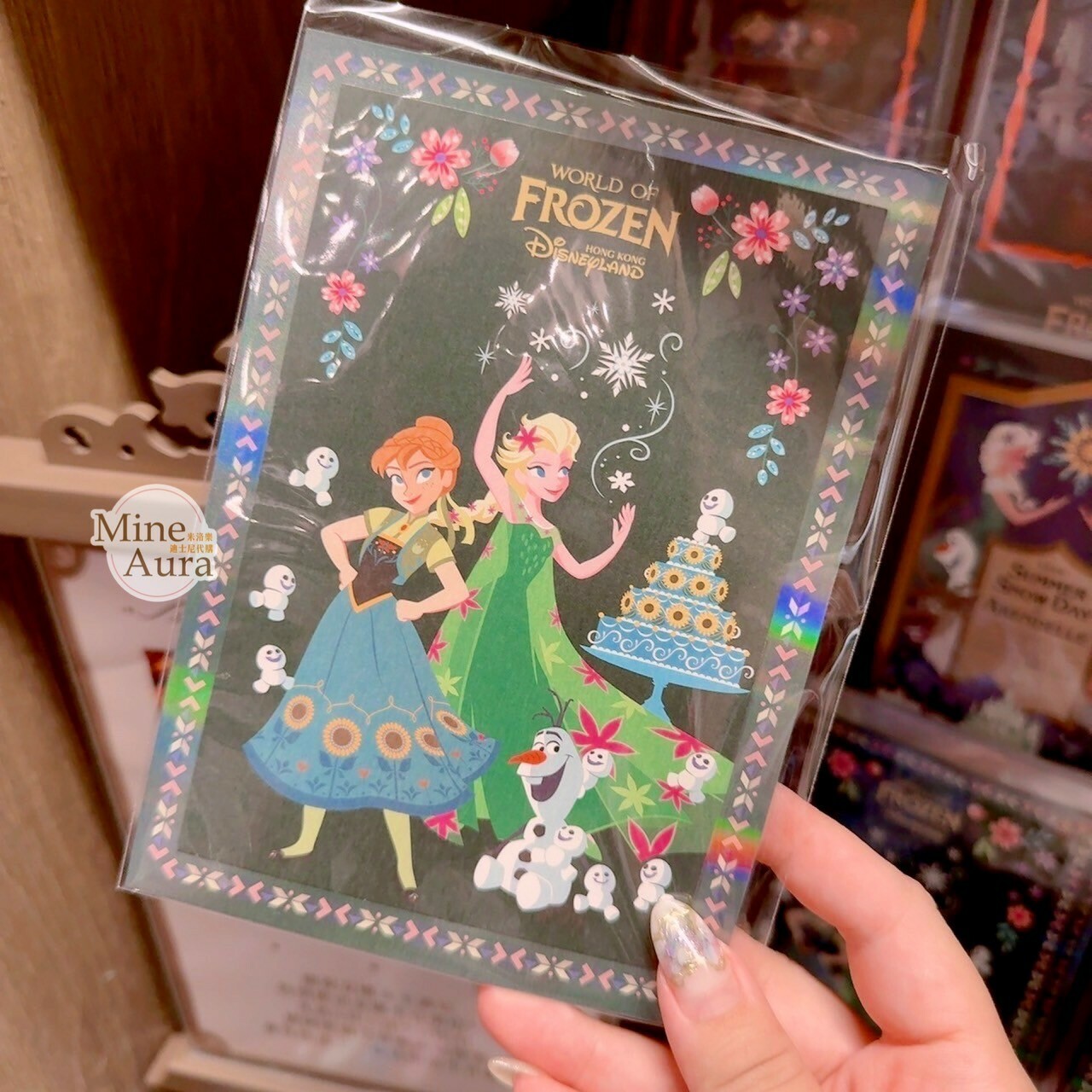World of Frozen 限定 艾莎 Elsa 安娜Anna 雪寶 Olaf 艾倫戴爾王國 圖案 明信片 冰雪奇緣 Frozen -香港迪士尼樂園