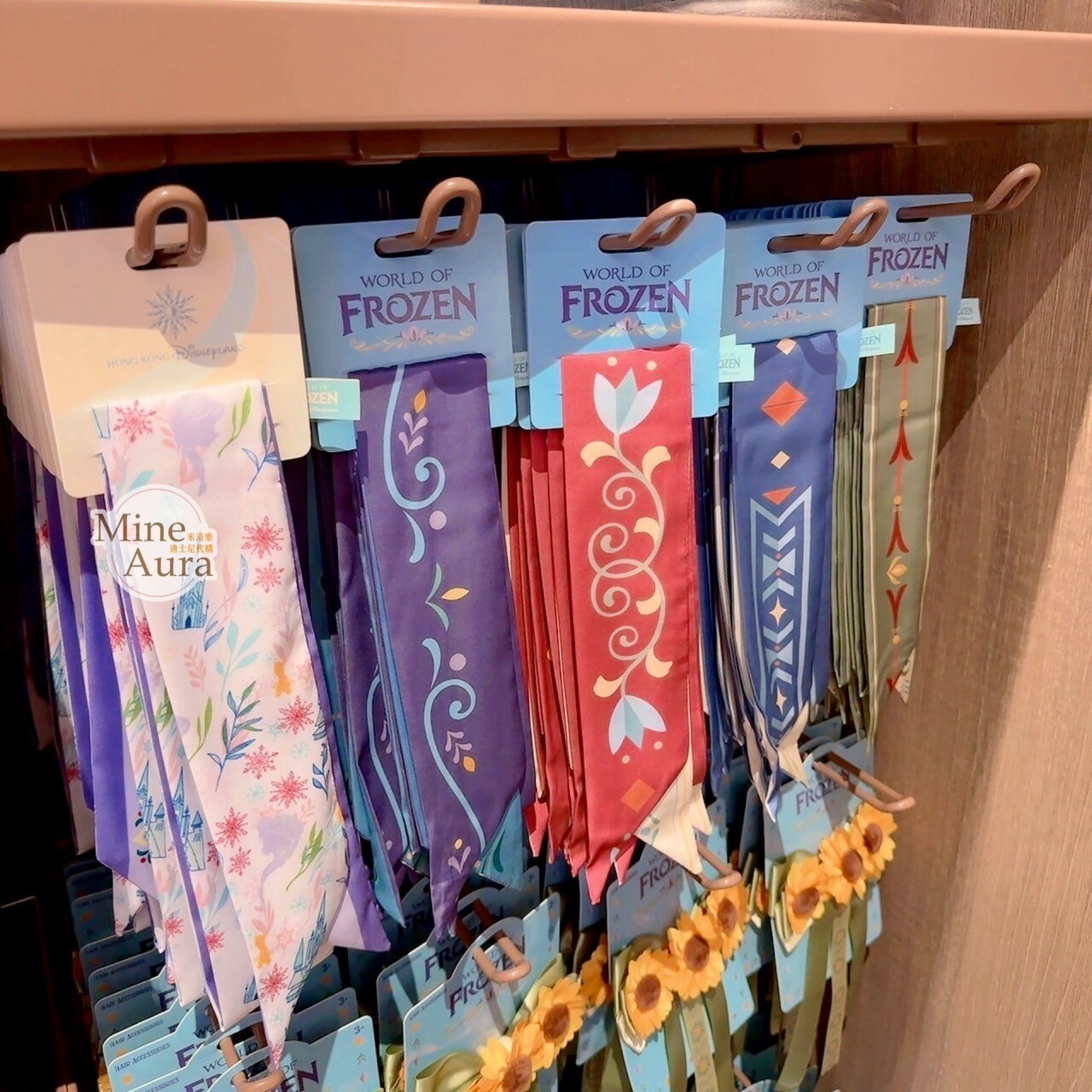 World of Frozen 限定 圖騰 緞帶 髮帶 綁帶 髮飾 冰雪奇緣 Frozen -香港迪士尼樂園