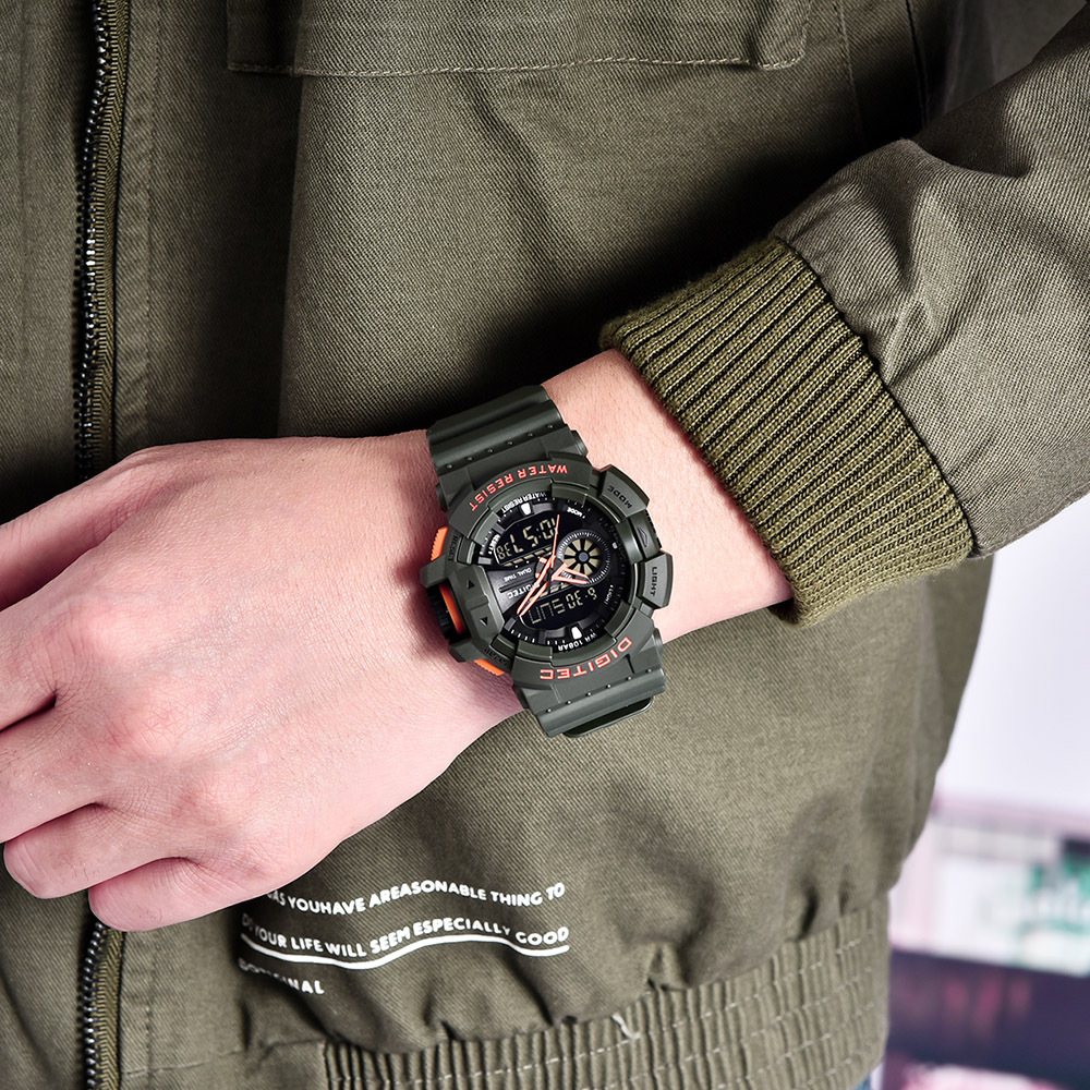 【DIGITEC 數碼科技】DA-2080T 帥氣經典多色 運動游泳休閒 防水夜光雙顯 多功能 電子錶 手錶