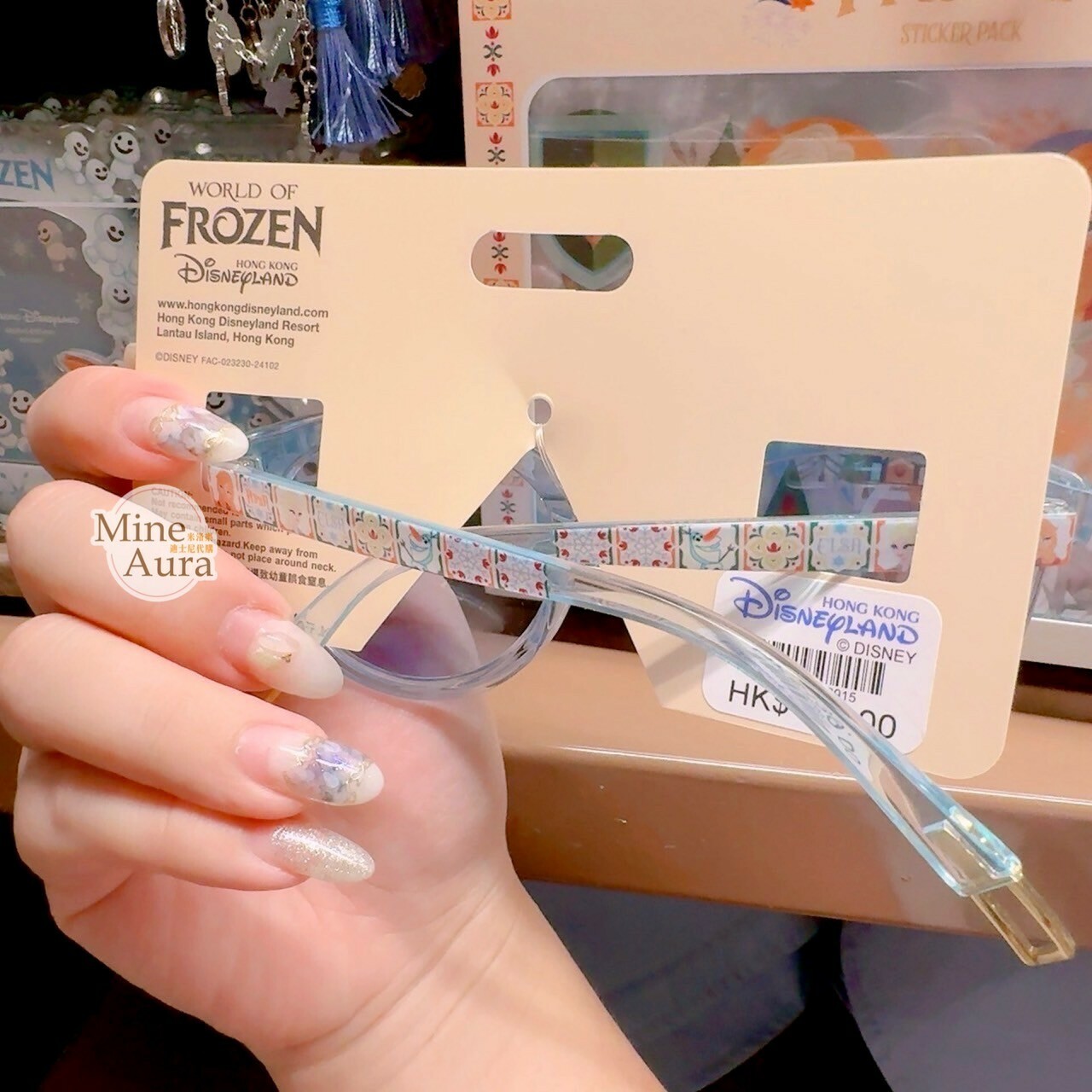 World of Frozen 限定 透明水藍色 太陽眼鏡 墨鏡 冰雪奇緣 Frozen -香港迪士尼樂園