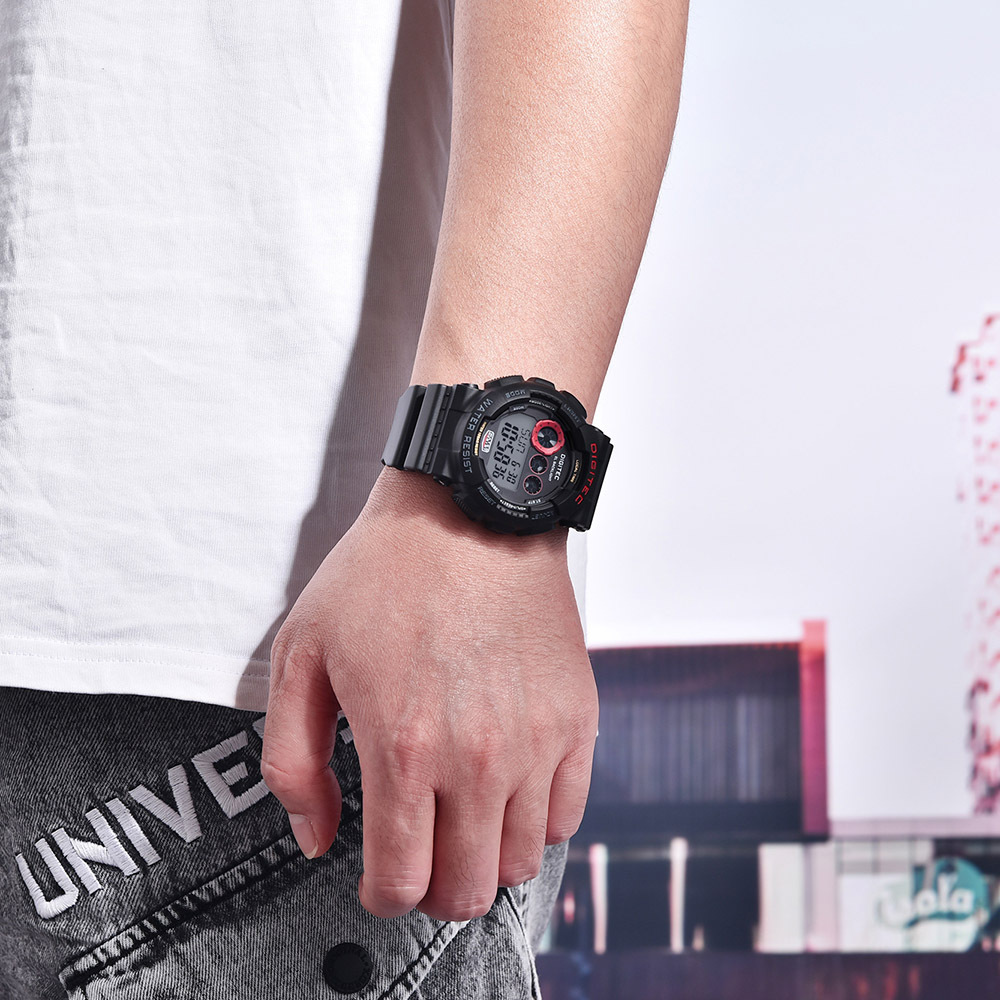 【DIGITEC 數碼科技】DG-5021T 男士商務 運動休閒 柔和暗色 圓滑輪狀便利功能 矽膠 電子錶 手錶