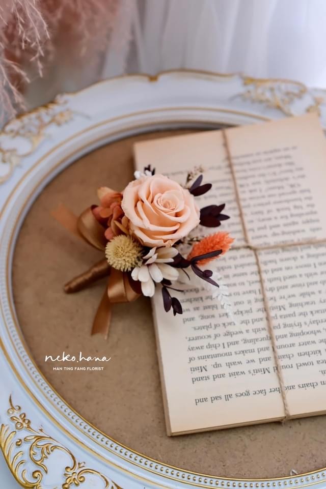 永生胸花（香檳色）