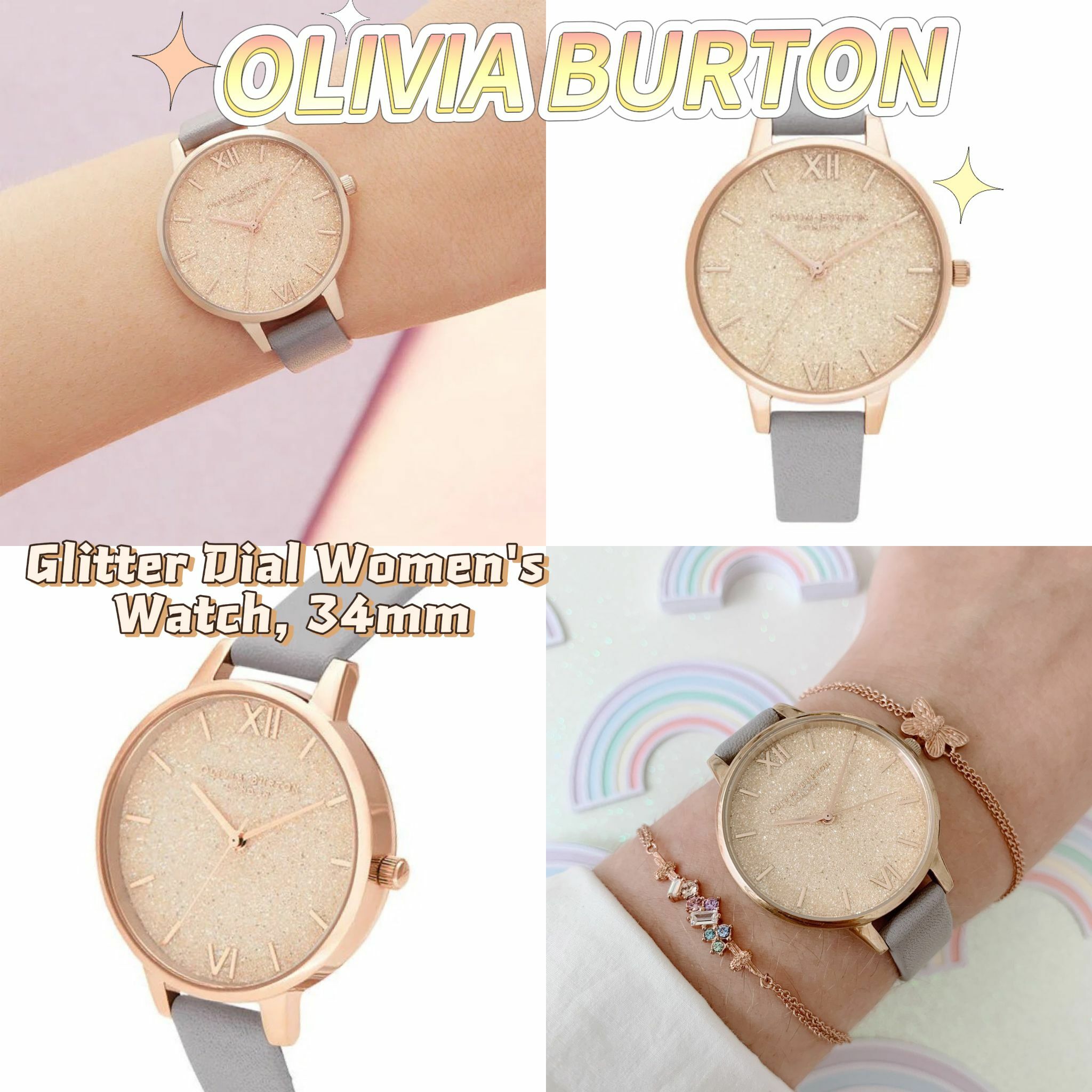 【預購】OLIVIA BURTON Glitter Dial 34mm F071205 女裝手錶