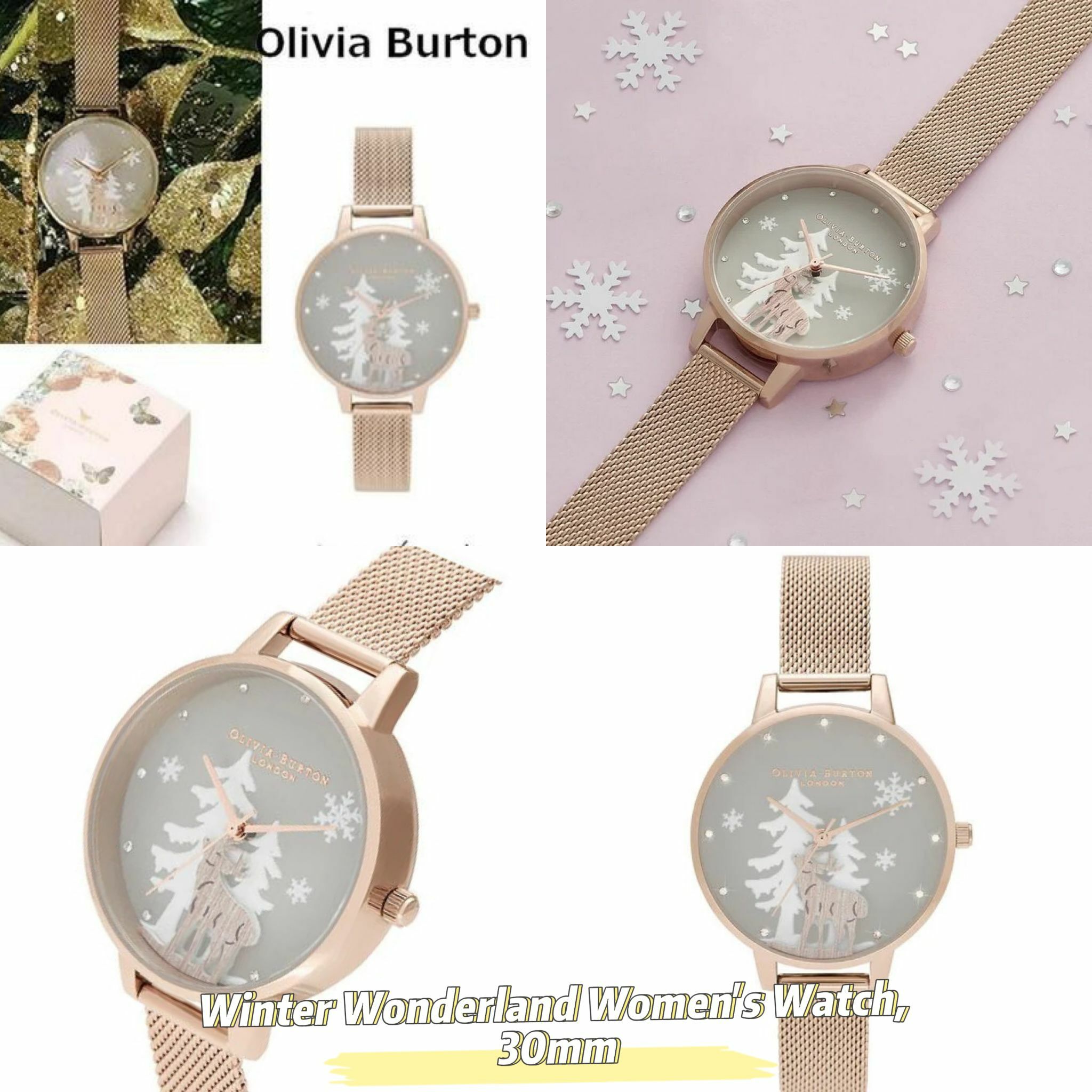 【直播】OLIVIA BURTON Winter Wonderland 30mm F071206 女裝手錶