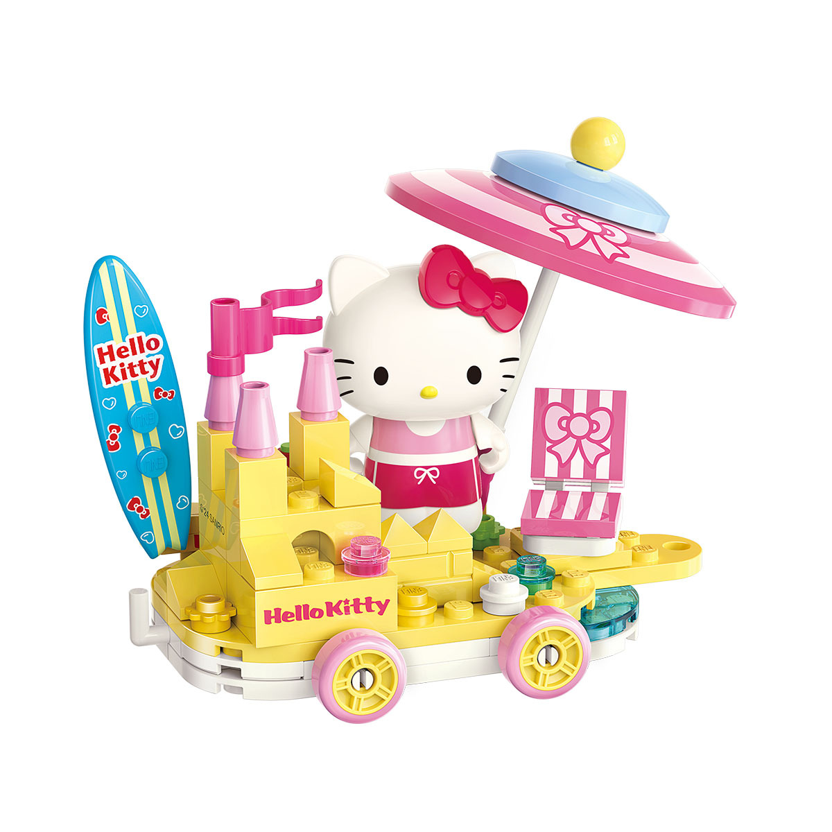 Sanrio characters花車巡游積木 Hello Kitty日光浴