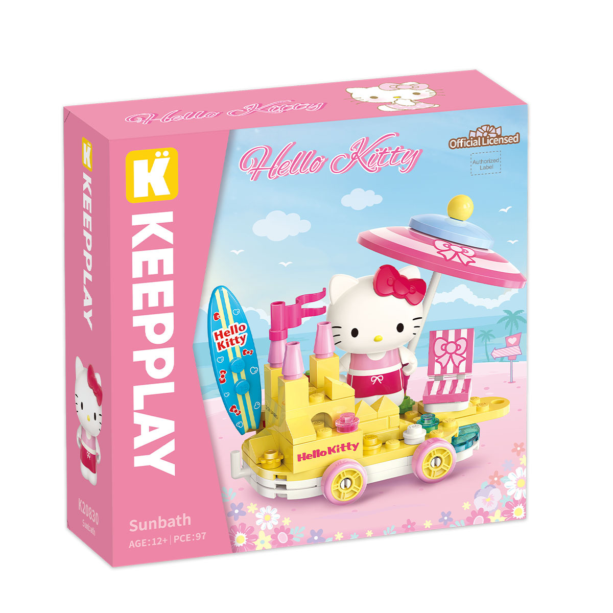 Sanrio characters花車巡游積木 Hello Kitty日光浴