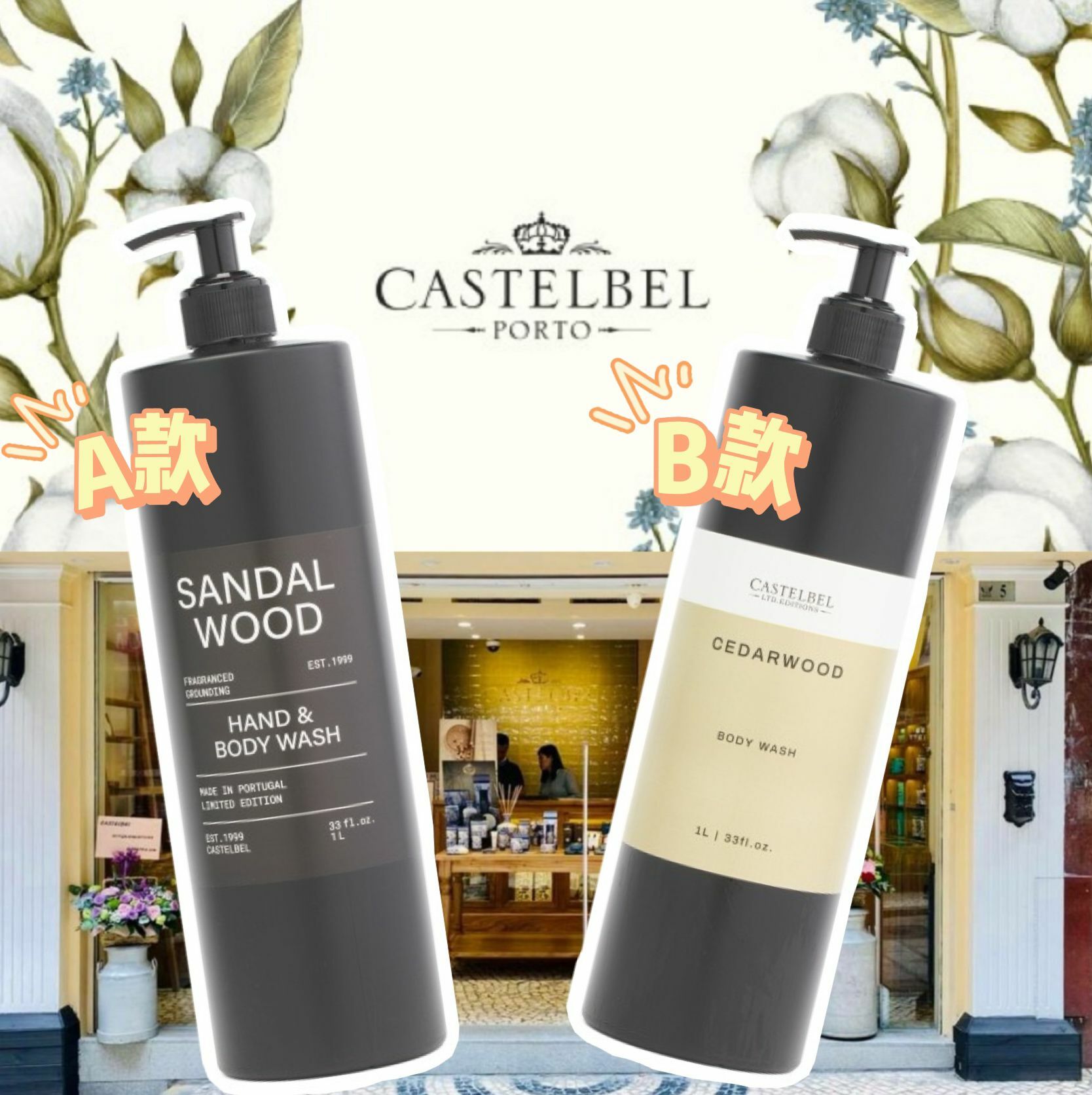 【現貨】CASTELBEL F071209 沐浴露33oz