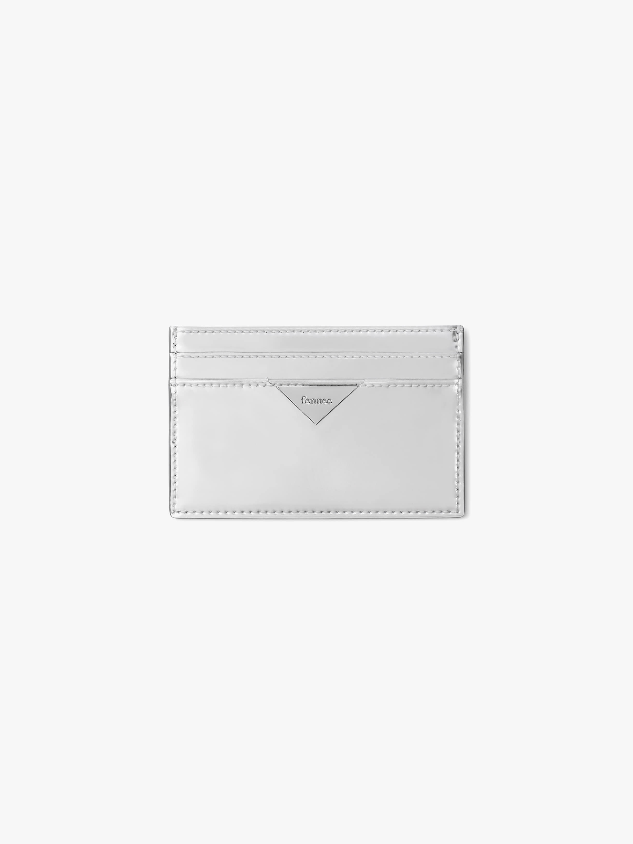 fennec - triangle slit card holder (silver)