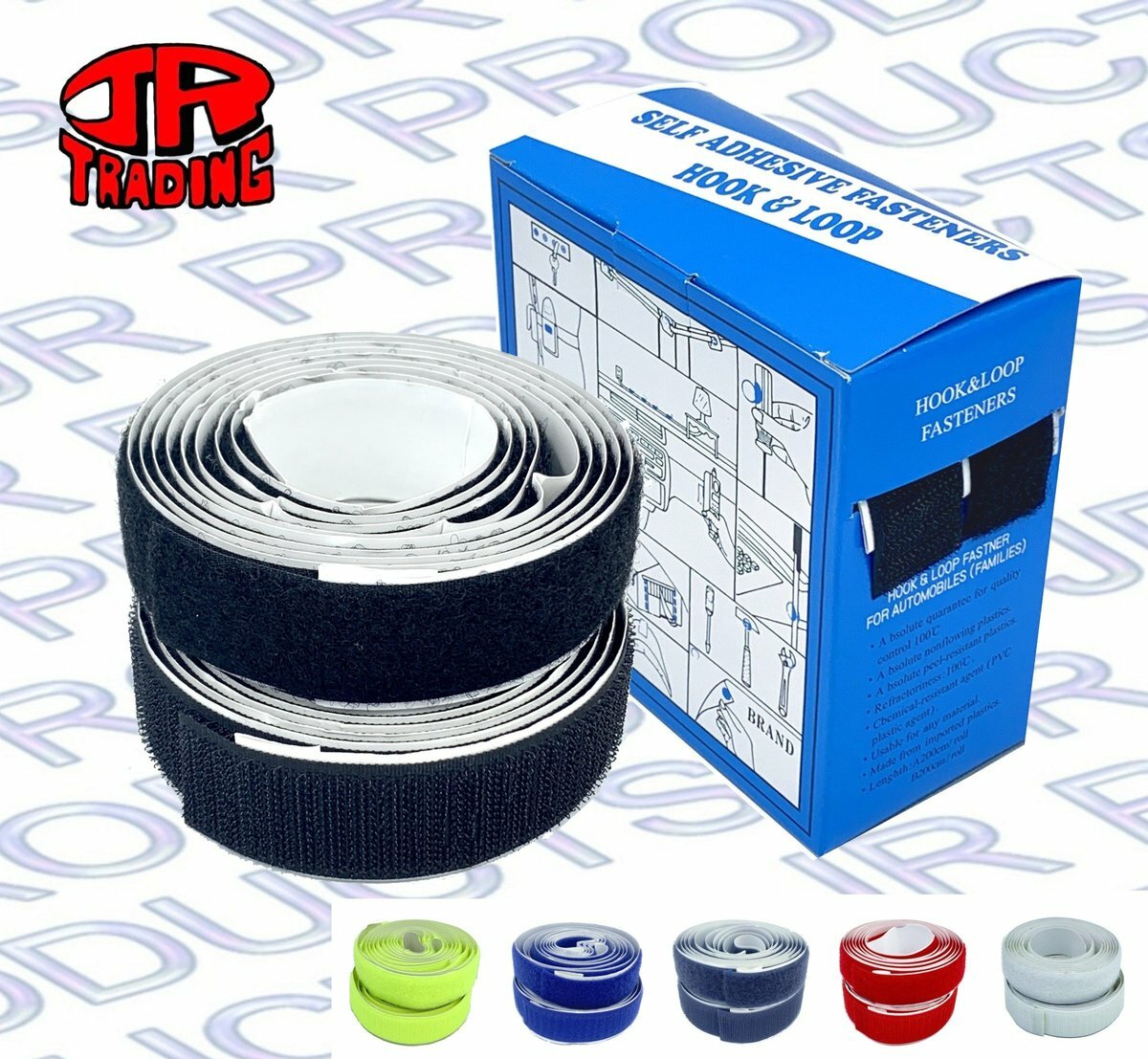 N000│自黏貼魔術貼帶 2.5 x 200cm - 1 盒裝