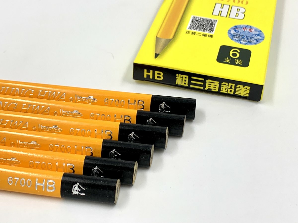 中華牌 - #6700粗杆大三角HB鉛筆(6支裝)《香港行貨》