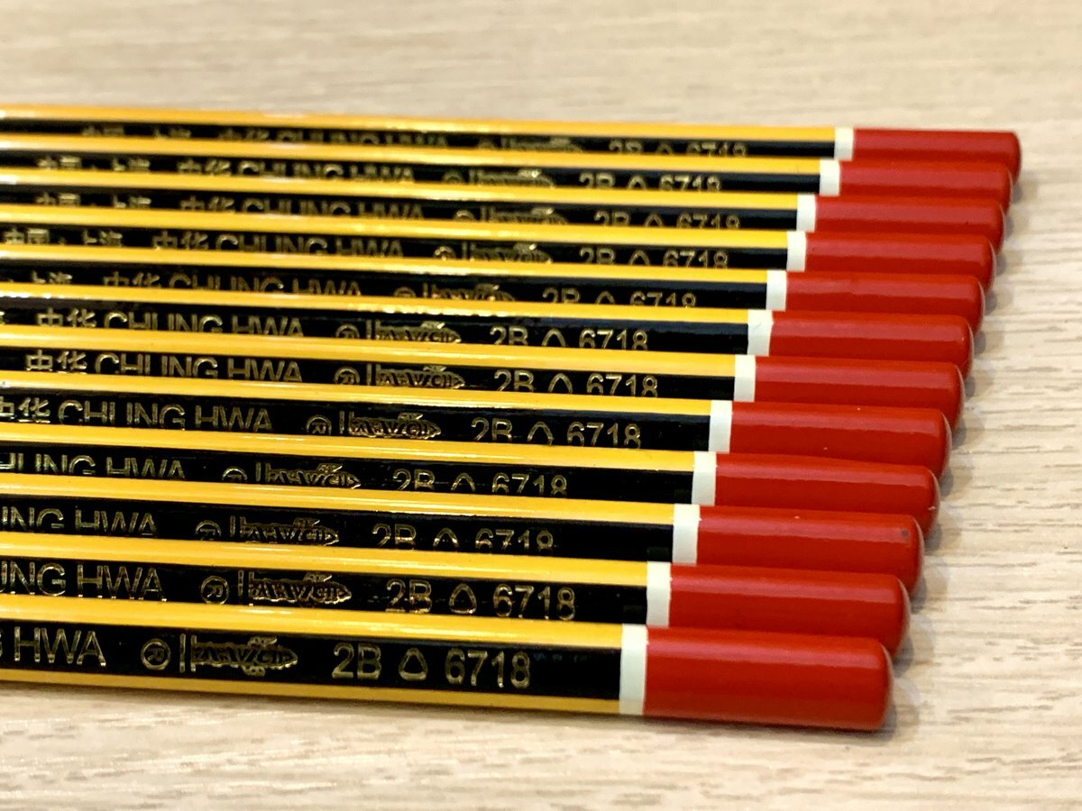 中華牌 - #6718金杆三角2B鉛筆 (12支裝)《香港行貨》