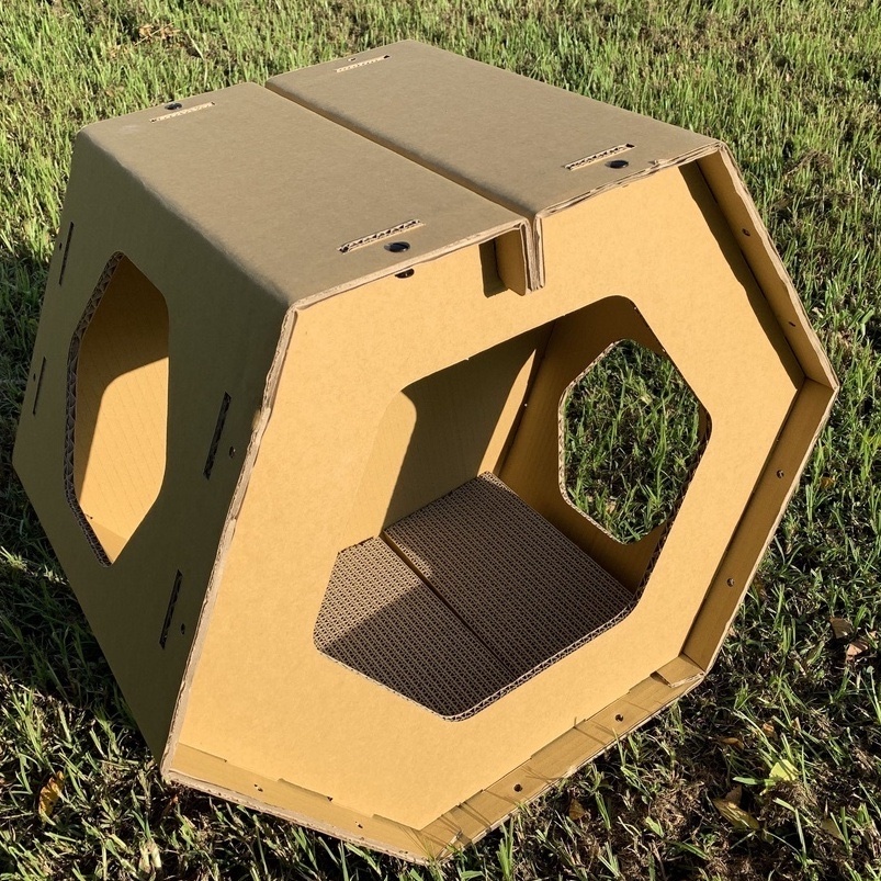 AFU 特式蜂巢貓屋（可單用或多個摺疊）每個尺寸: L58cm* W38cm* H50cm